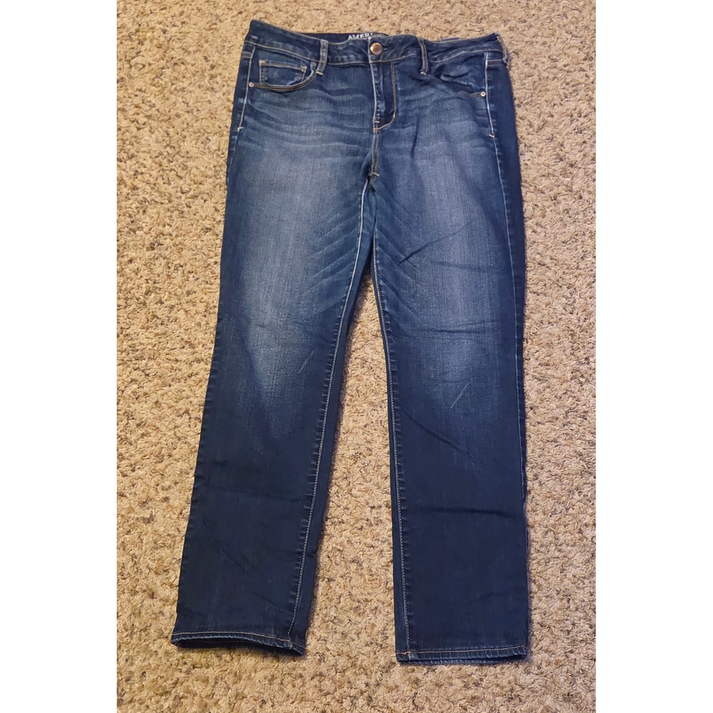 American Eagle Super Stretch‎ Skinny Jeans Women's Size 14 Blue
